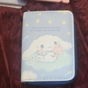 Cute Blue Wallet with Cinamonroll Design
